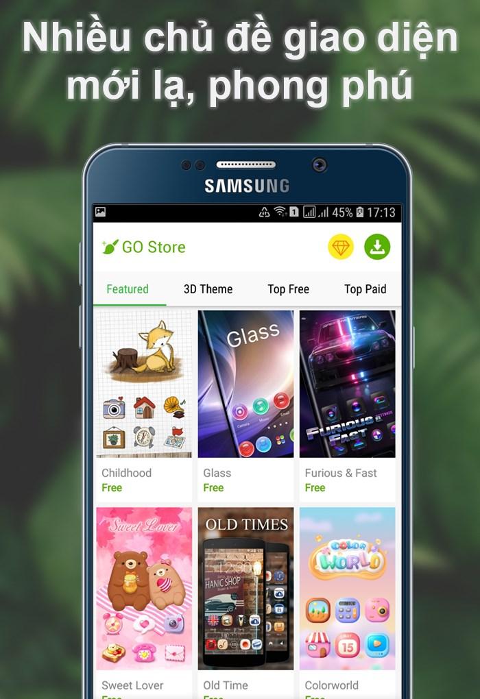 Kho chủ đề đa dạng của GO Launcher EX