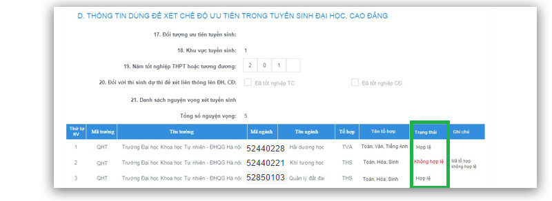 Kiểm tra tất cả các phần