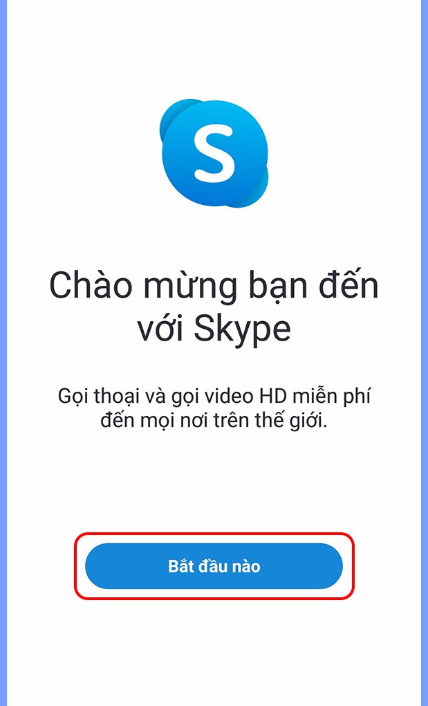 Mở ứng dụng Skype