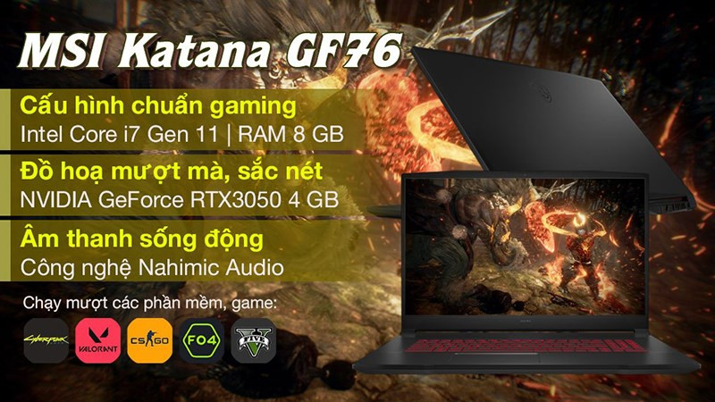 MSI Katana GF76 11UC i7 11800H