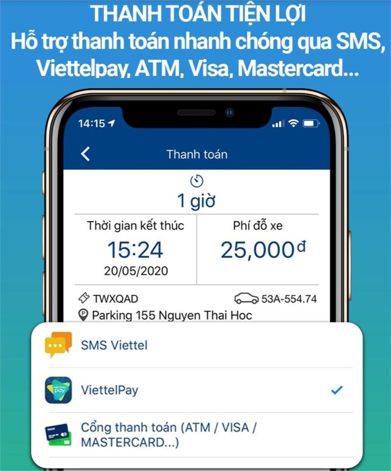MyParking Viettel Business Solutions Corporation gi&uacute;p người d&ugrave;ng thanh to&aacute;n dễ d&agrave;ng với nhiều h&igrave;nh thức