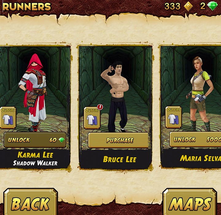 Nhân vật Temple Run 2