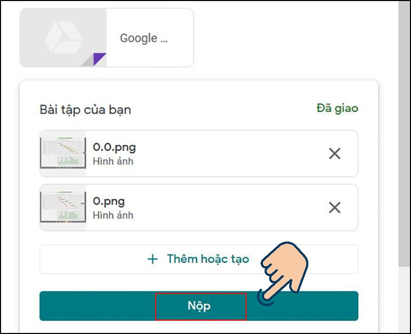 nhấn v&agrave;o Nộp.