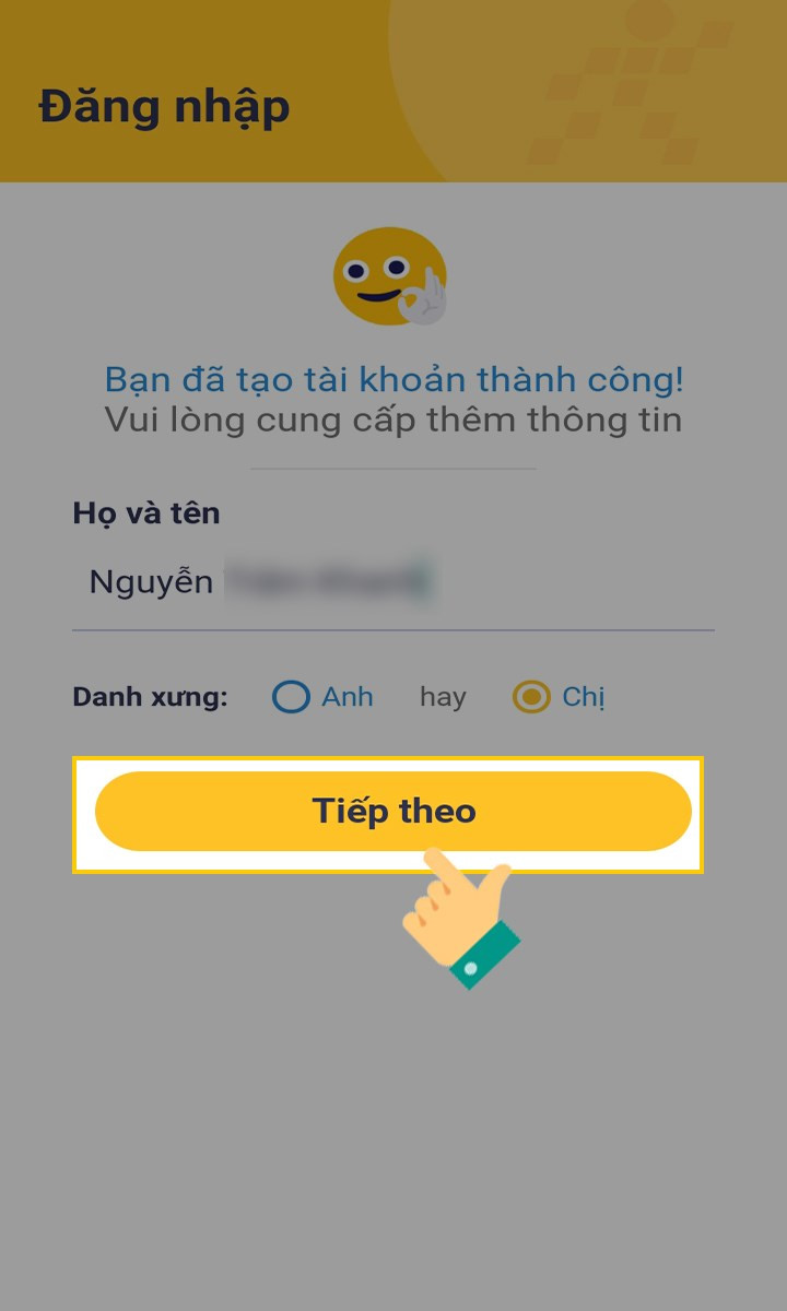 Nhập họ tên