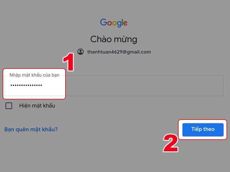 Nhập mật khẩu