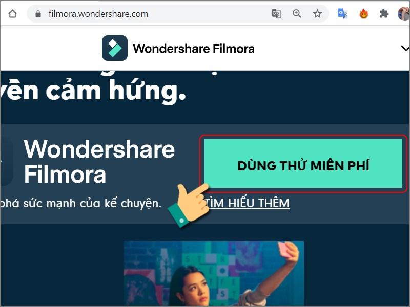 Nút tải Filmora