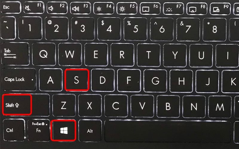 Phím tắt Windows + Shift + S