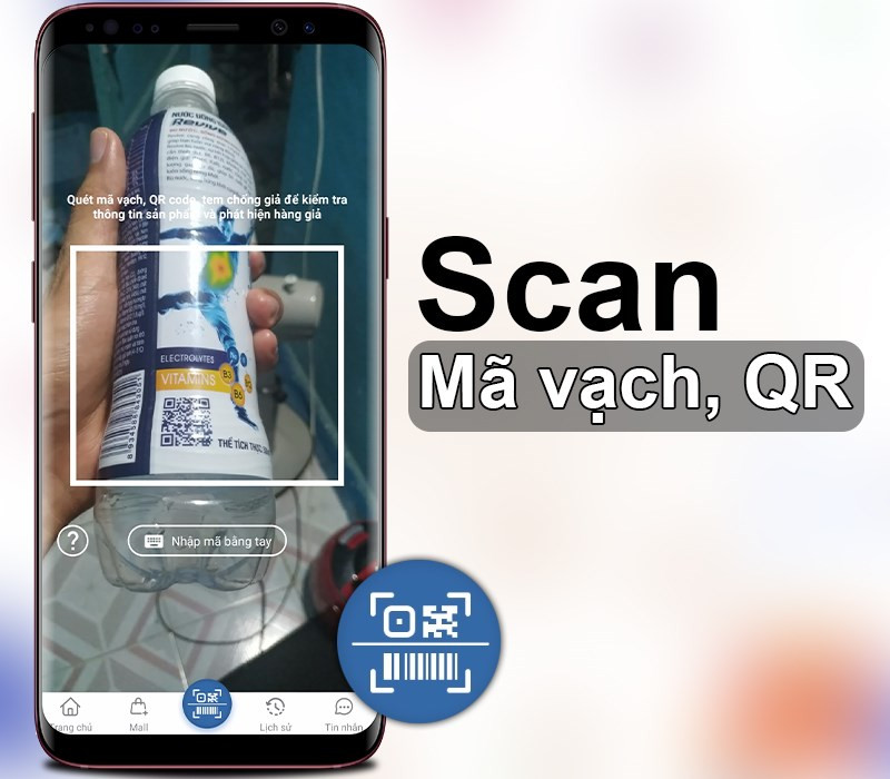 Quét mã QR bằng iCheck Scanner