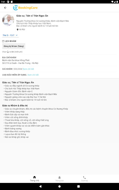 Screenshots BookingCare: Ứng dụng đặt lịch khám bệnh online