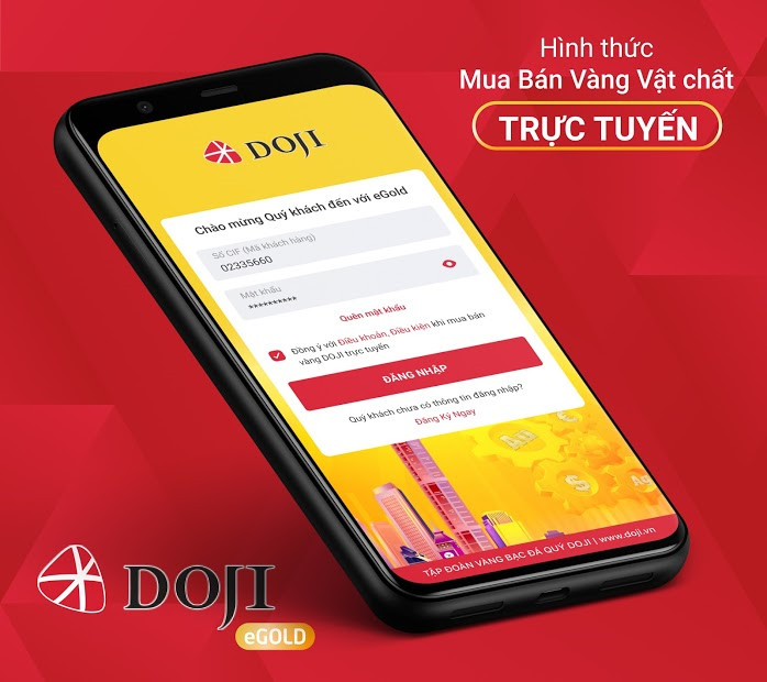 Screenshots Tải eGold: Ứng dụng mua bán vàng DOJI trực tuyến