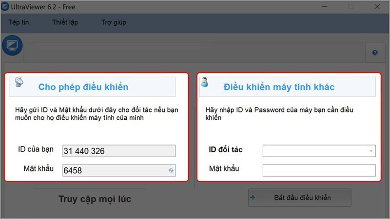 Screenshots UltraViewer: Phần mềm điều khiển máy tính từ xa, truyền file nhanh chóng