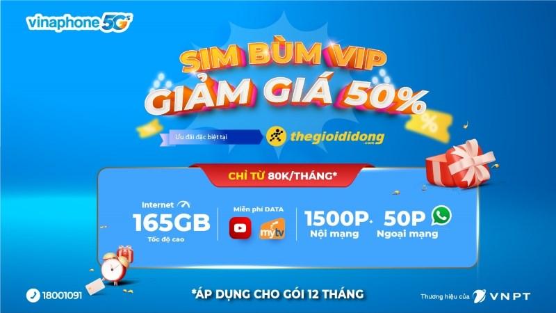 Sim Vina Bùm VIP với ưu đãi data khủng