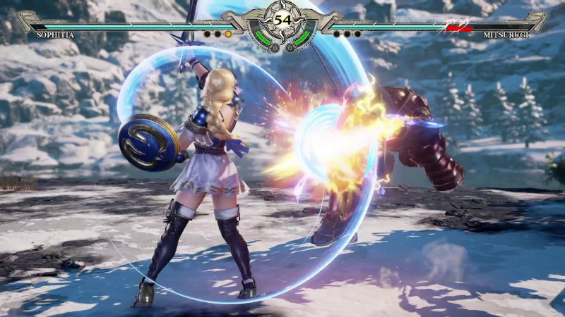 Sophitia tấn công Mitsurugi