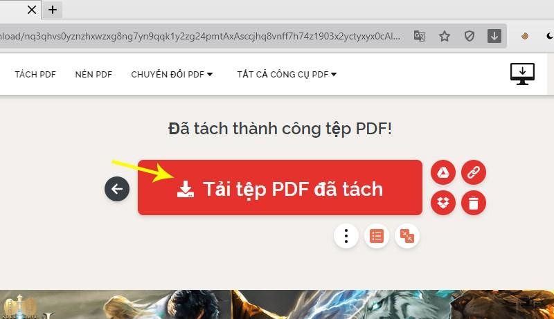 Tải file PDF đã tách