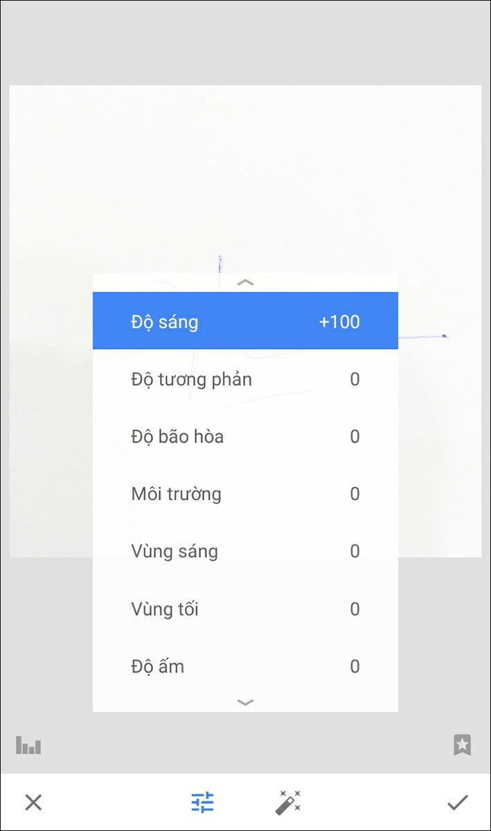 Tăng độ sáng trong Snapseed