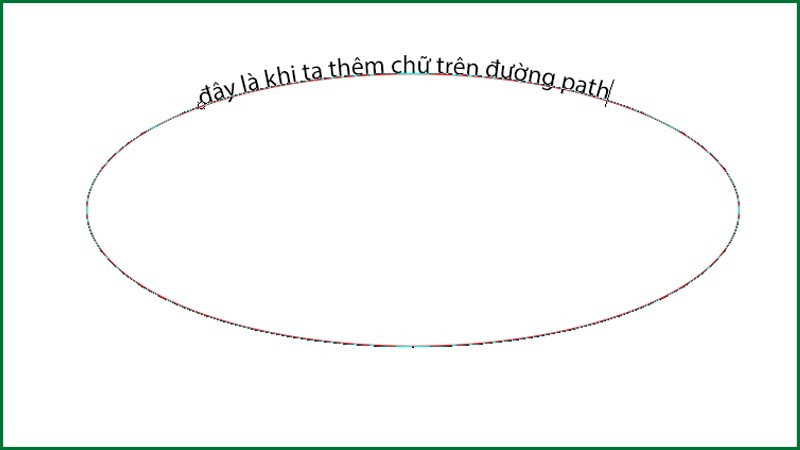 Thêm chữ trên đường path