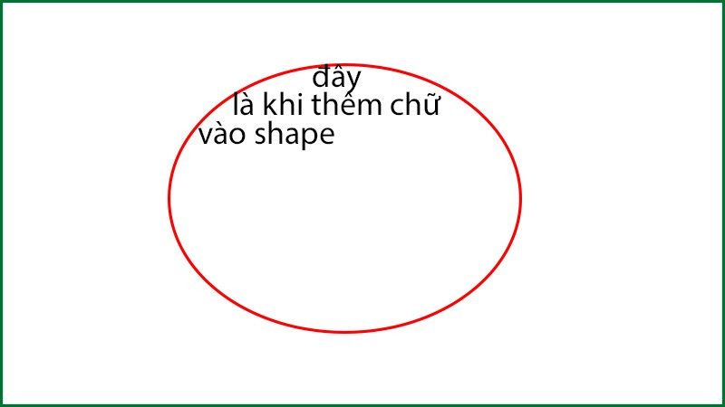 Thêm chữ trong shape