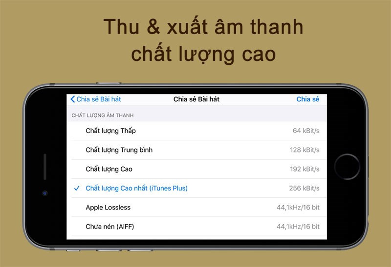 Thu v&agrave; xuất &acirc;m thanh chất lượng cao tr&ecirc;n ứng dụng GarageBand