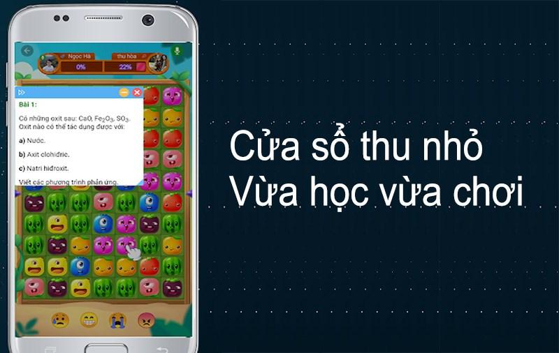 T&iacute;nh năng cửa sổ thu nhỏ, vừa học b&agrave;i vừa chơi game