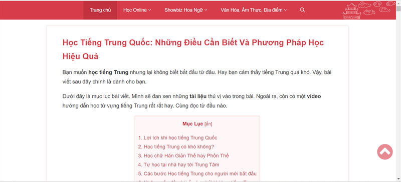 Trang web học tiếng Trung toihoctiengtrung.com