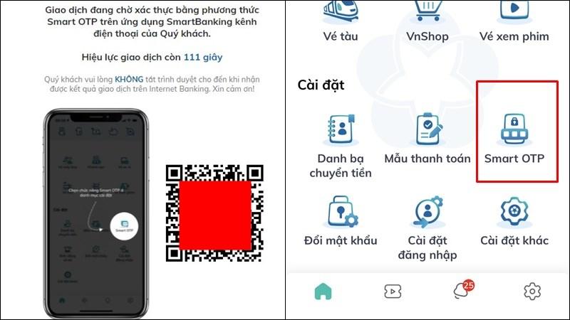 Xác nhận bằng Smart OTP