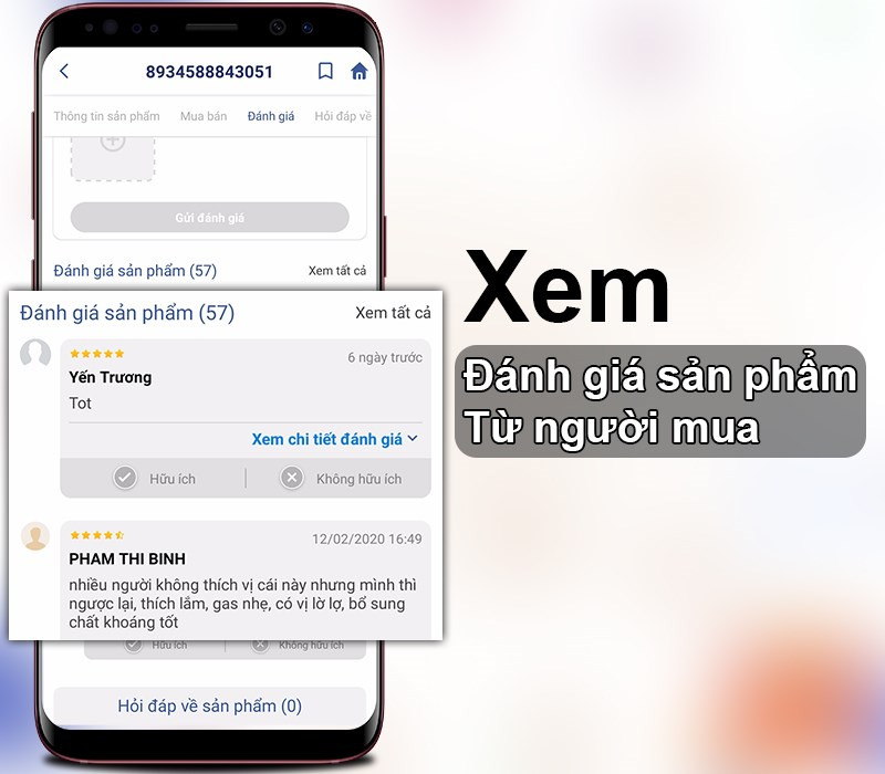 Xem đánh giá sản phẩm trên iCheck Scanner