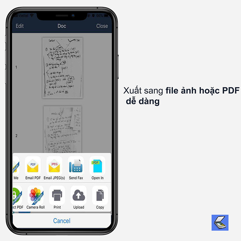 Xuất file PDF/JPEG dễ dàng