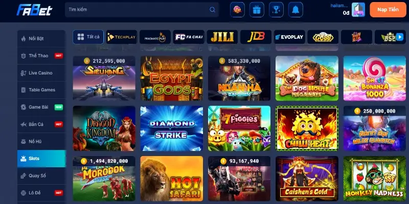 Slot game Fabet – Nổ hũ cực đỉnh, rinh thưởng hcực nhanh