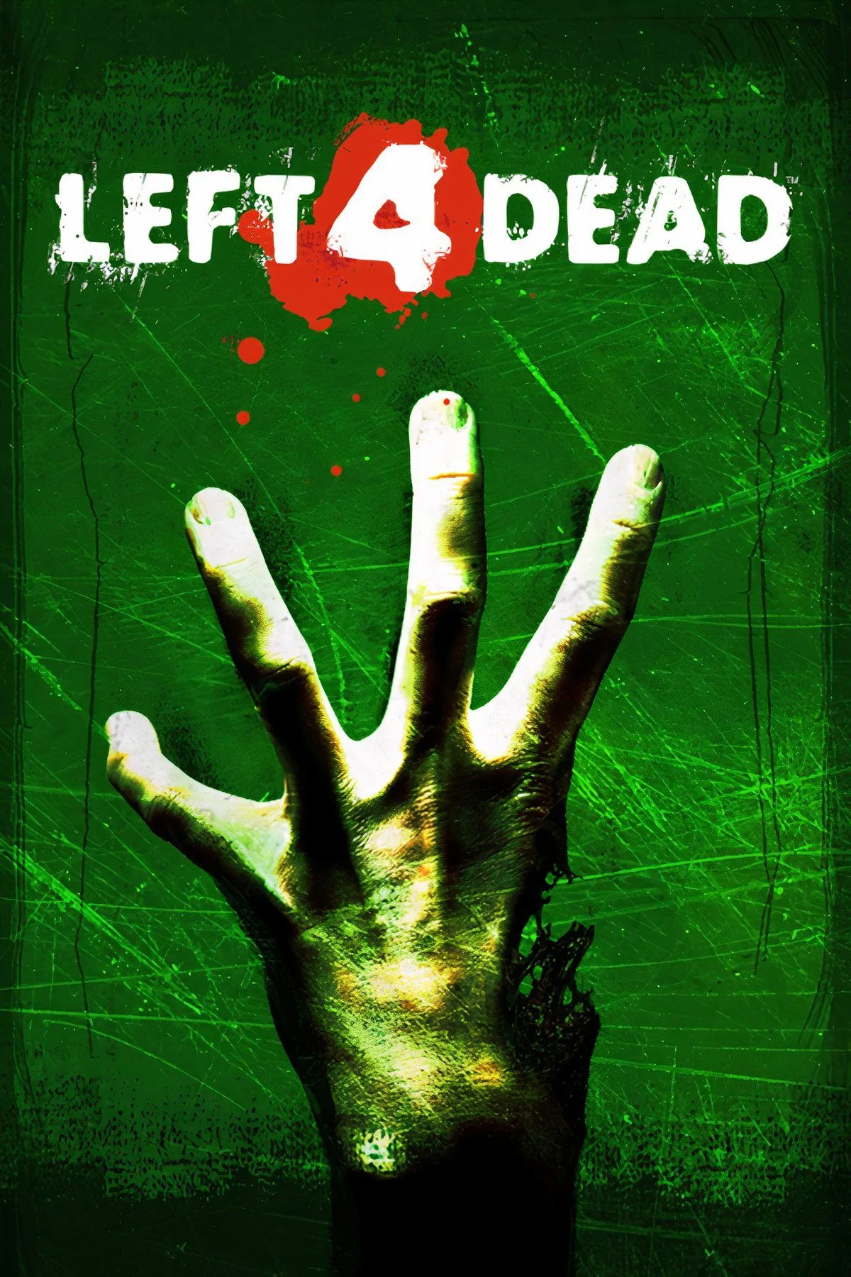 Ảnh bìa của game Left 4 Dead hiển thị bốn nhân vật chính và đám đông zombie