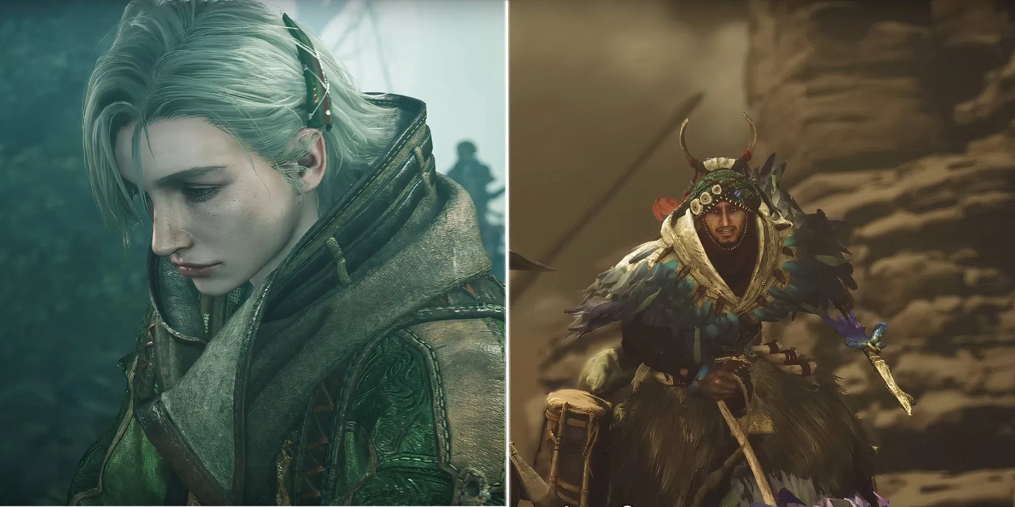 Ảnh bìa của Monster Hunter Wilds với các bộ giáp đặc trưng