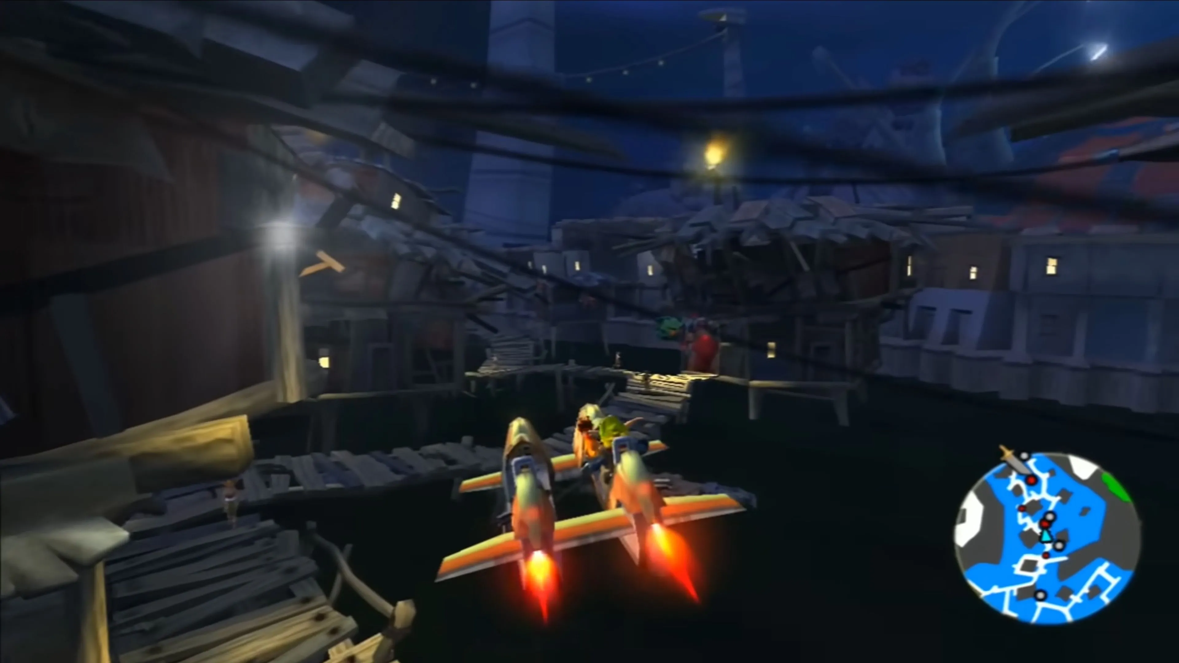 Ảnh chụp màn hình gameplay của Jak II: Renegade với nhân vật Jak