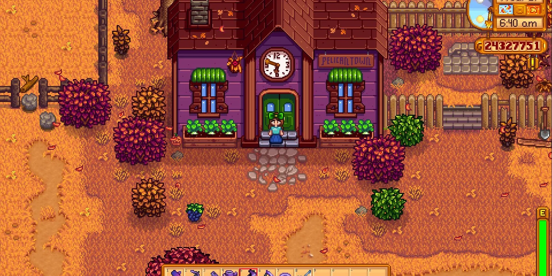 Ảnh chụp màn hình Stardew Valley với Trung tâm Cộng đồng đã hoàn thành