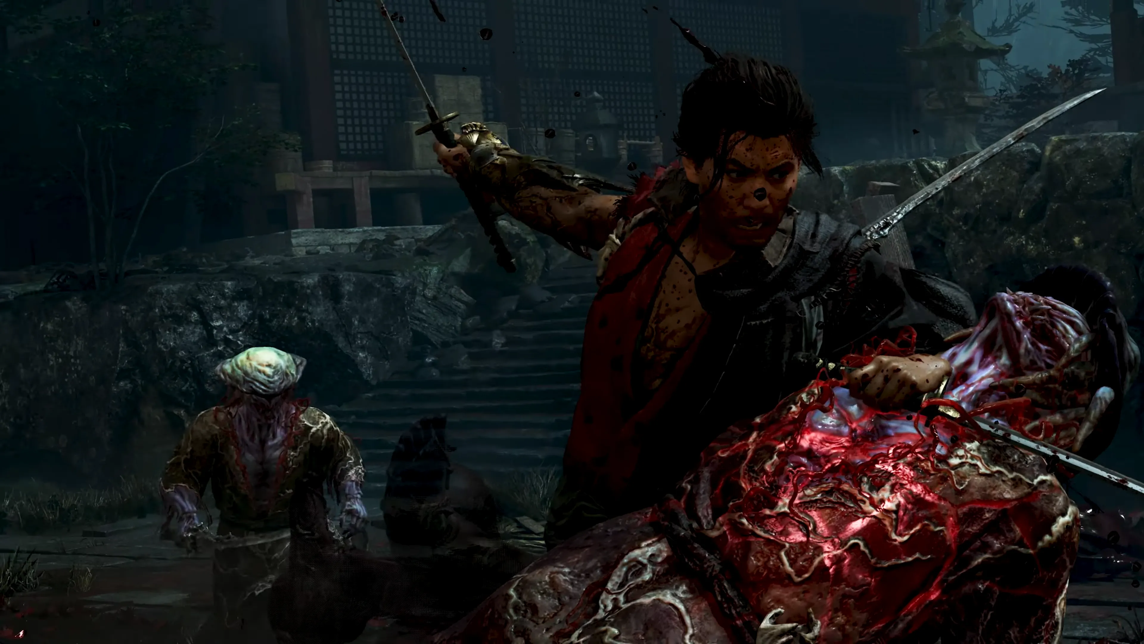 Ảnh chụp màn hình từ trailer công bố Onimusha: Way of the Sword, hé lộ không khí của game