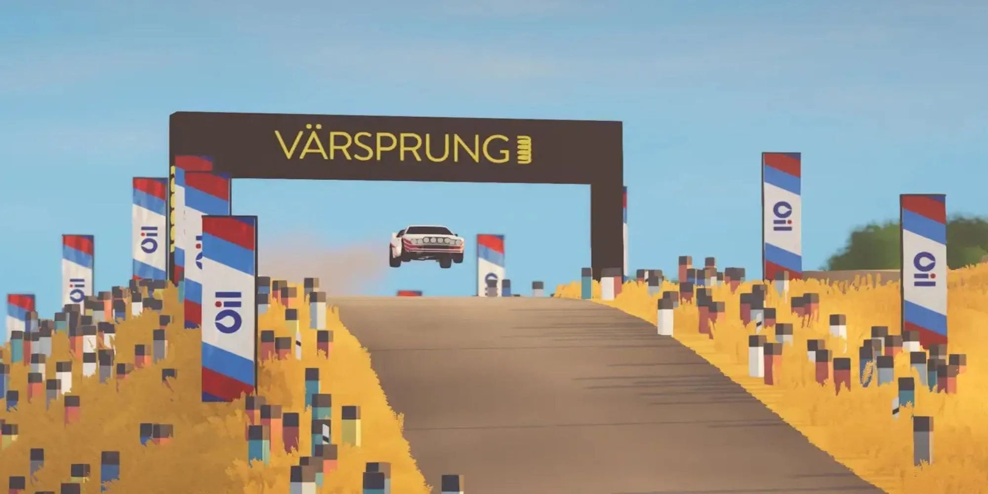 Art of Rally với phong cách đồ họa tối giản đặc trưng