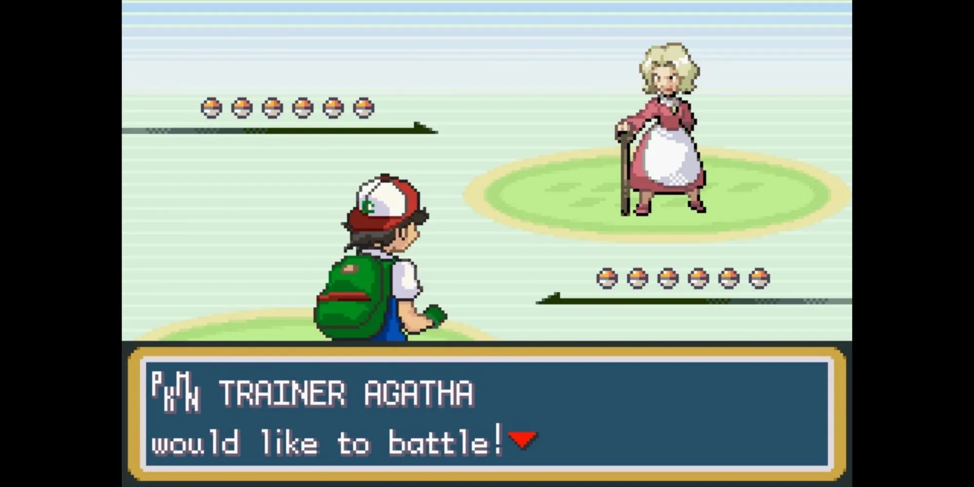 Ash đối đầu Agatha trong Pokémon Ash Gray
