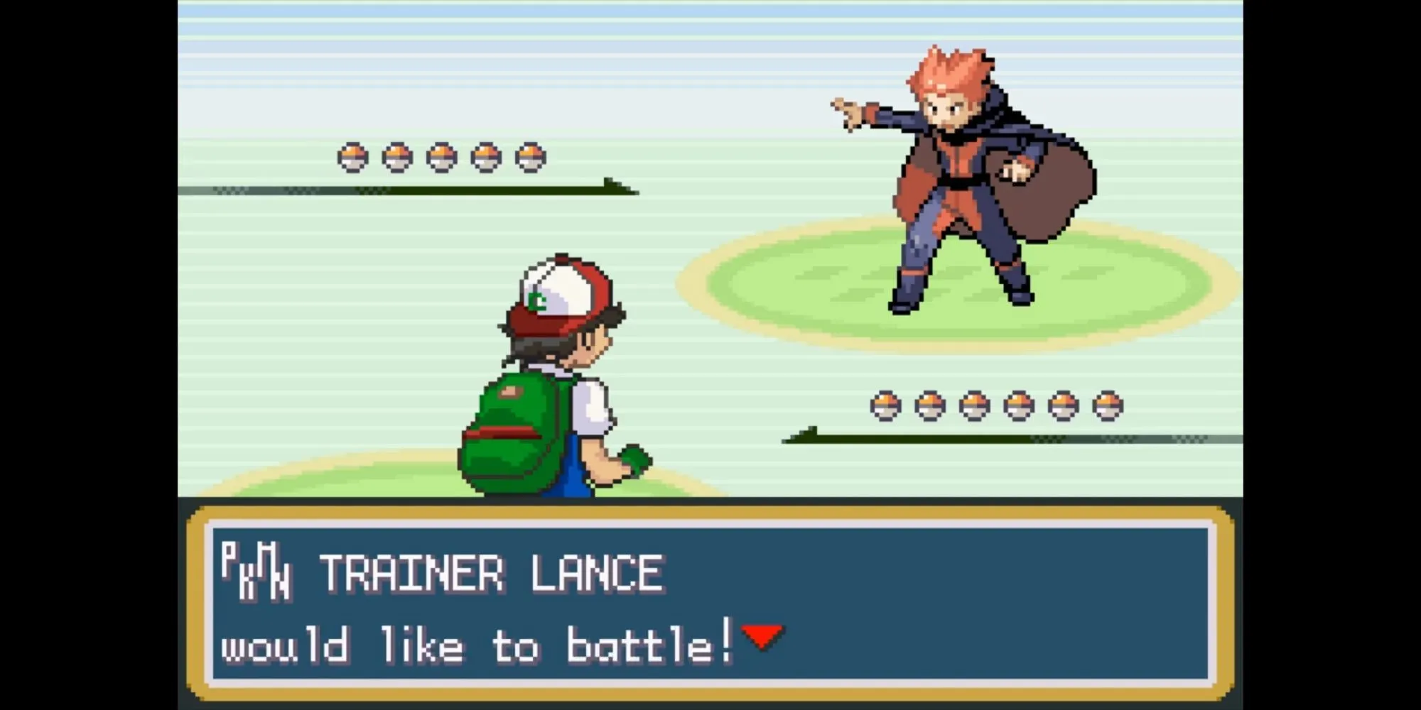 Ash đối đầu Lance trong Pokémon Ash Gray