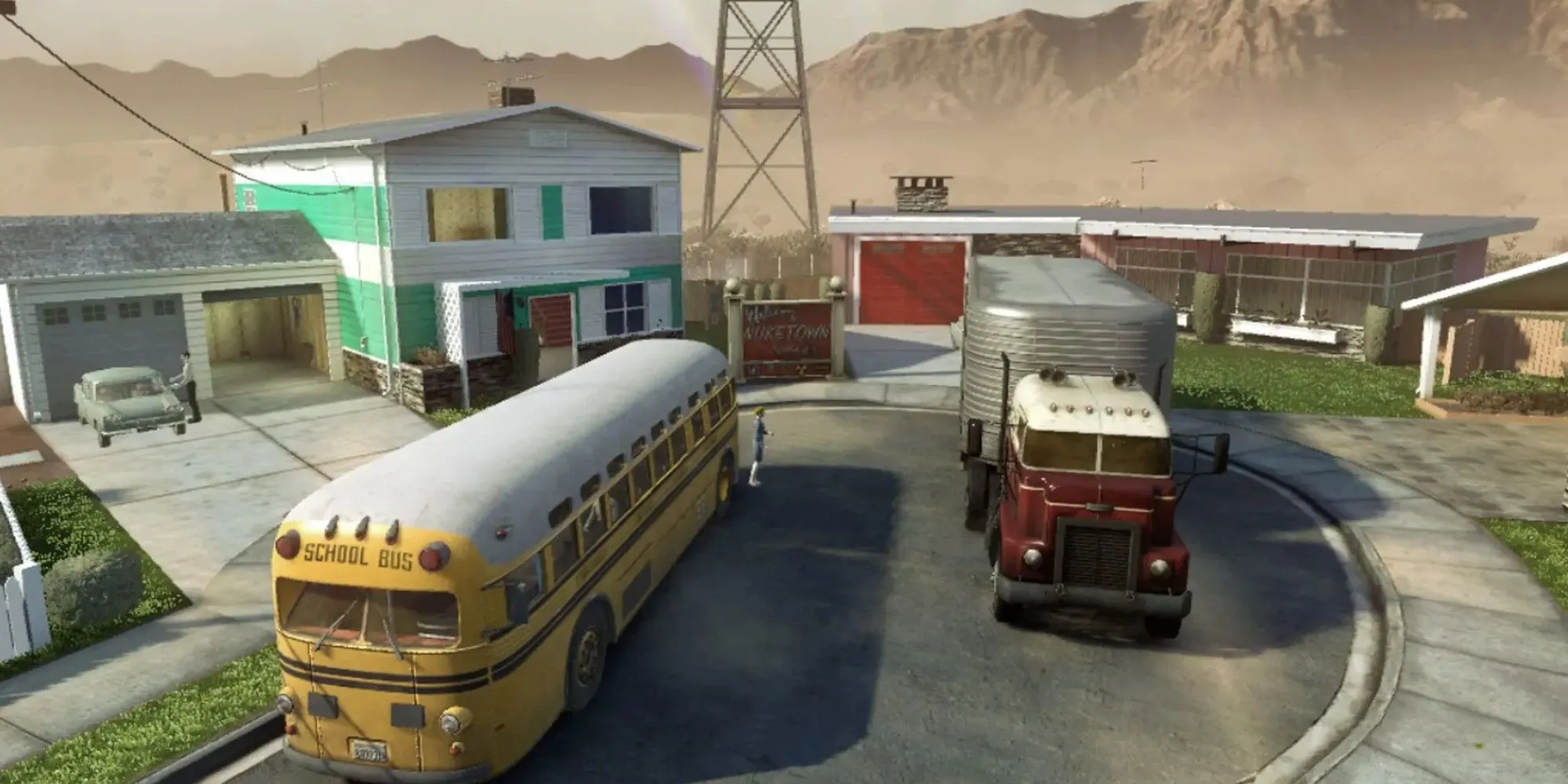 Bản đồ Nuketown quen thuộc trong Call of Duty, một biểu tượng của dòng game FPS đình đám này