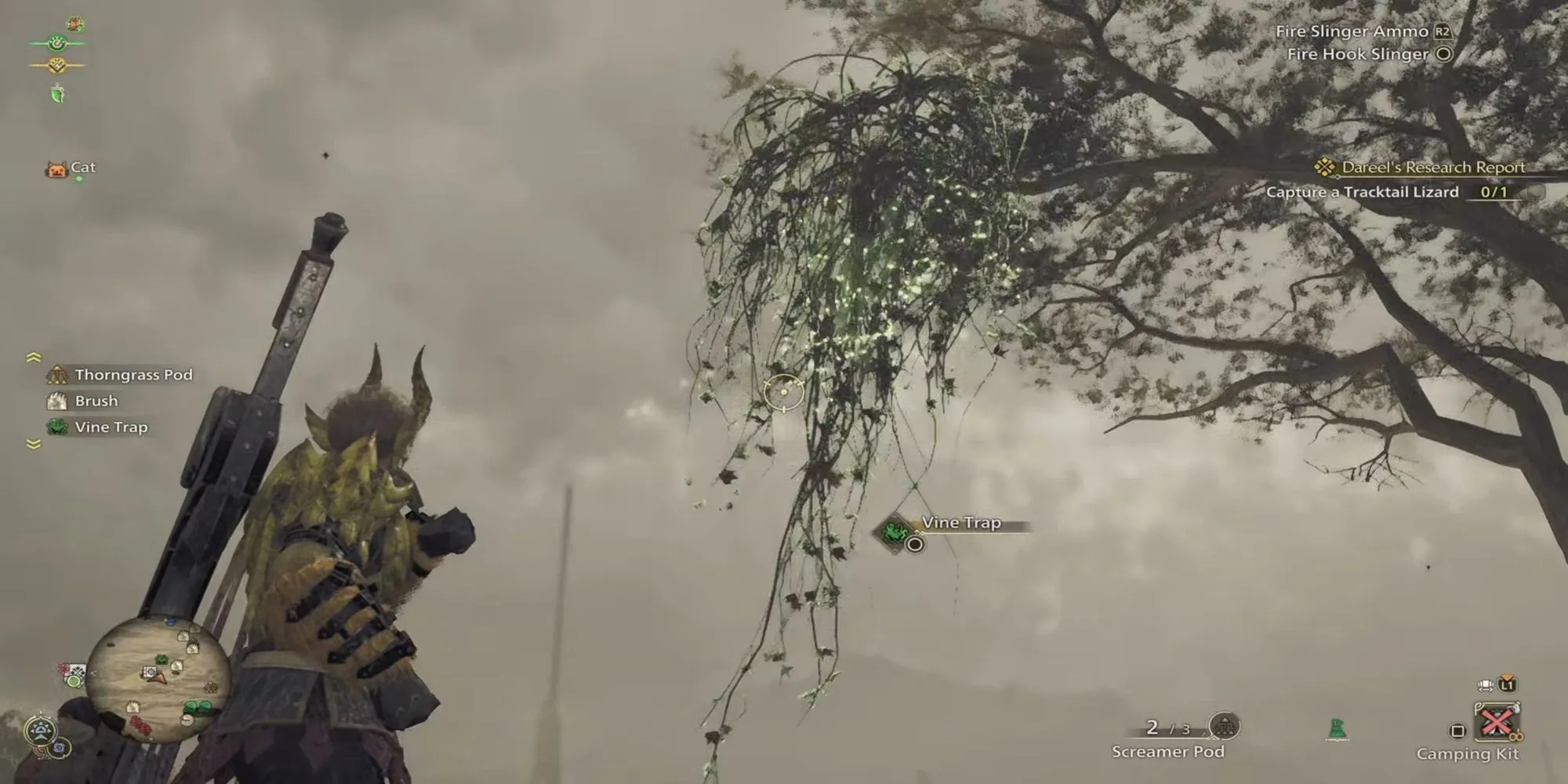 Bẫy môi trường trong Monster Hunter Wilds được kích hoạt gây sát thương lớn lên quái vật