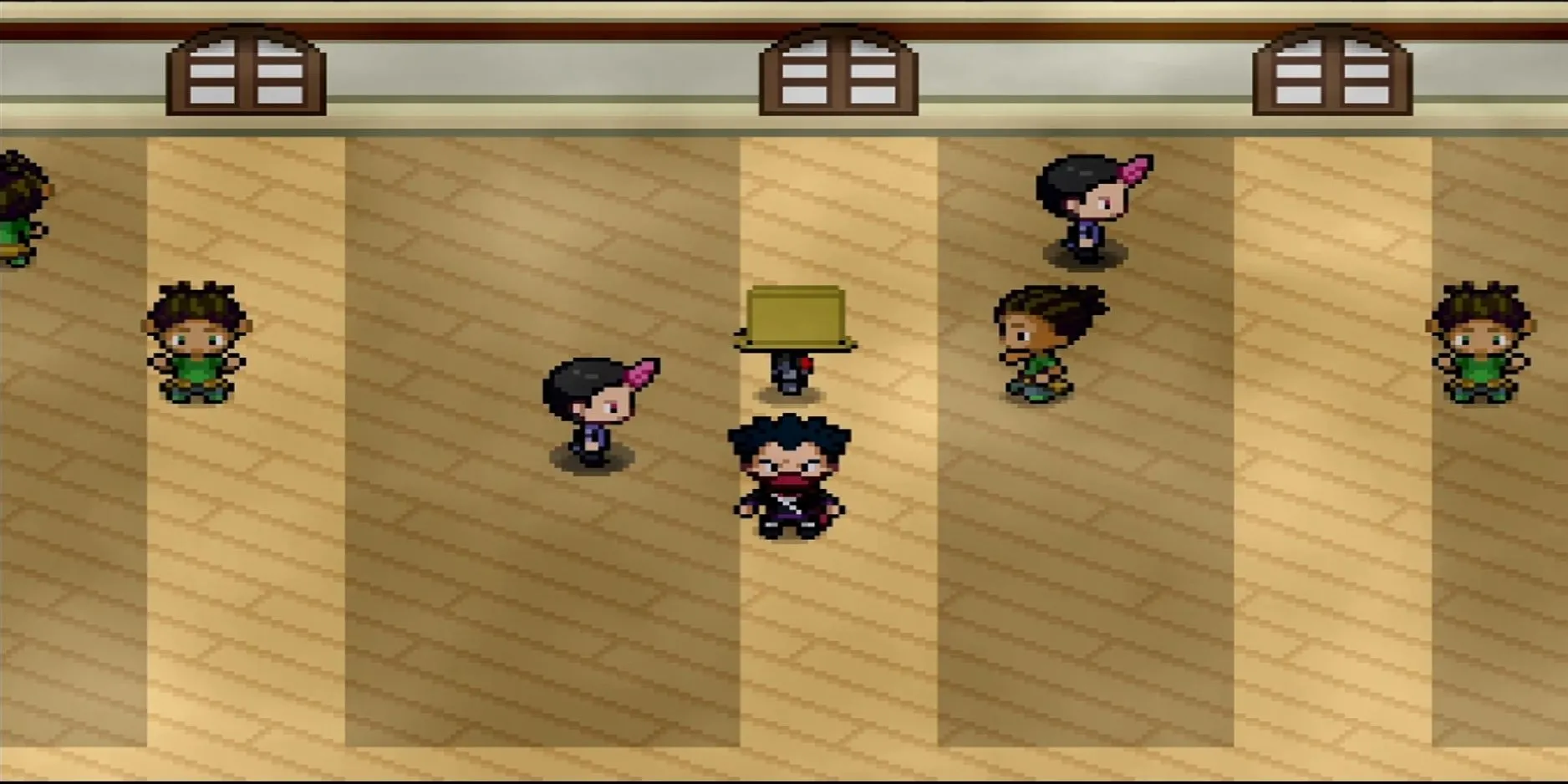Bên trong Nhà thi đấu Fuchsia City trước trận chiến với Koga trong Pokemon Infinite Fusion