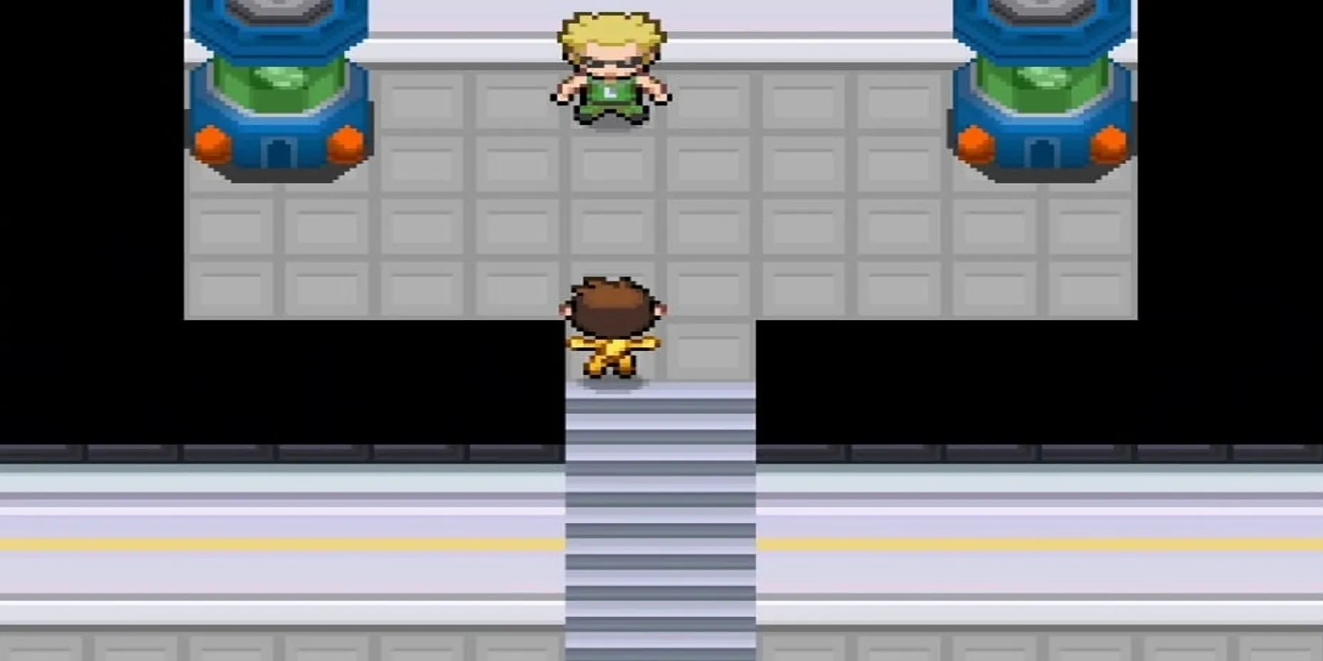 Bên trong Nhà thi đấu Vermilion City sau thử thách trước trận chiến với Lt. Surge trong Pokemon Infinite Fusion