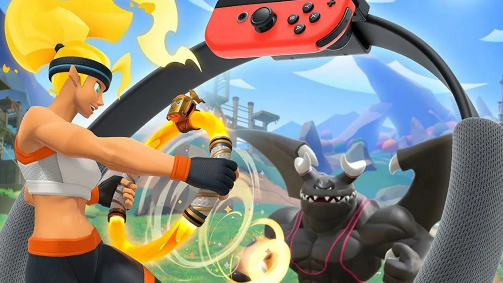 Bìa game Ring Fit Adventure chính thức từ Nintendo, trò chơi vận động nổi tiếng trên Switch
