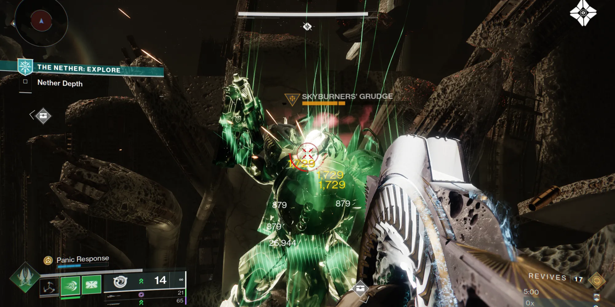 Biểu tượng Catalyst Hatchling cho vũ khí Barrow-Dyad trong Destiny 2, phù hợp với build Strand Warlock