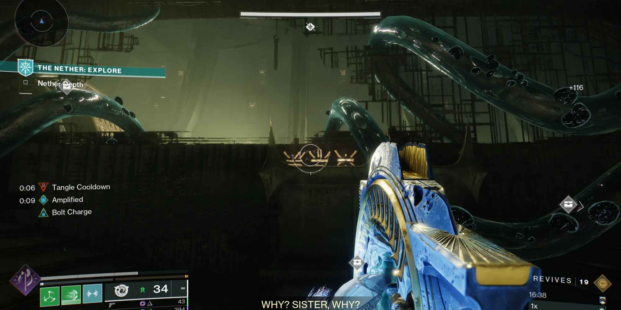 Biểu tượng Catalyst Target Lock cho vũ khí Barrow-Dyad trong Destiny 2, mở khóa sau khi hoàn thành các câu đố Hive Rune
