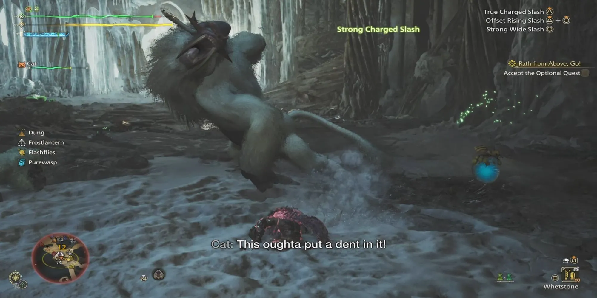 Top 10 Quái Vật Nguy Hiểm Nhất Monster Hunter Wilds Bạn Phải Đối Mặt 1 Blangonga trong Monster Hunter Wilds với bộ lông trắng và hơi thở băng giá