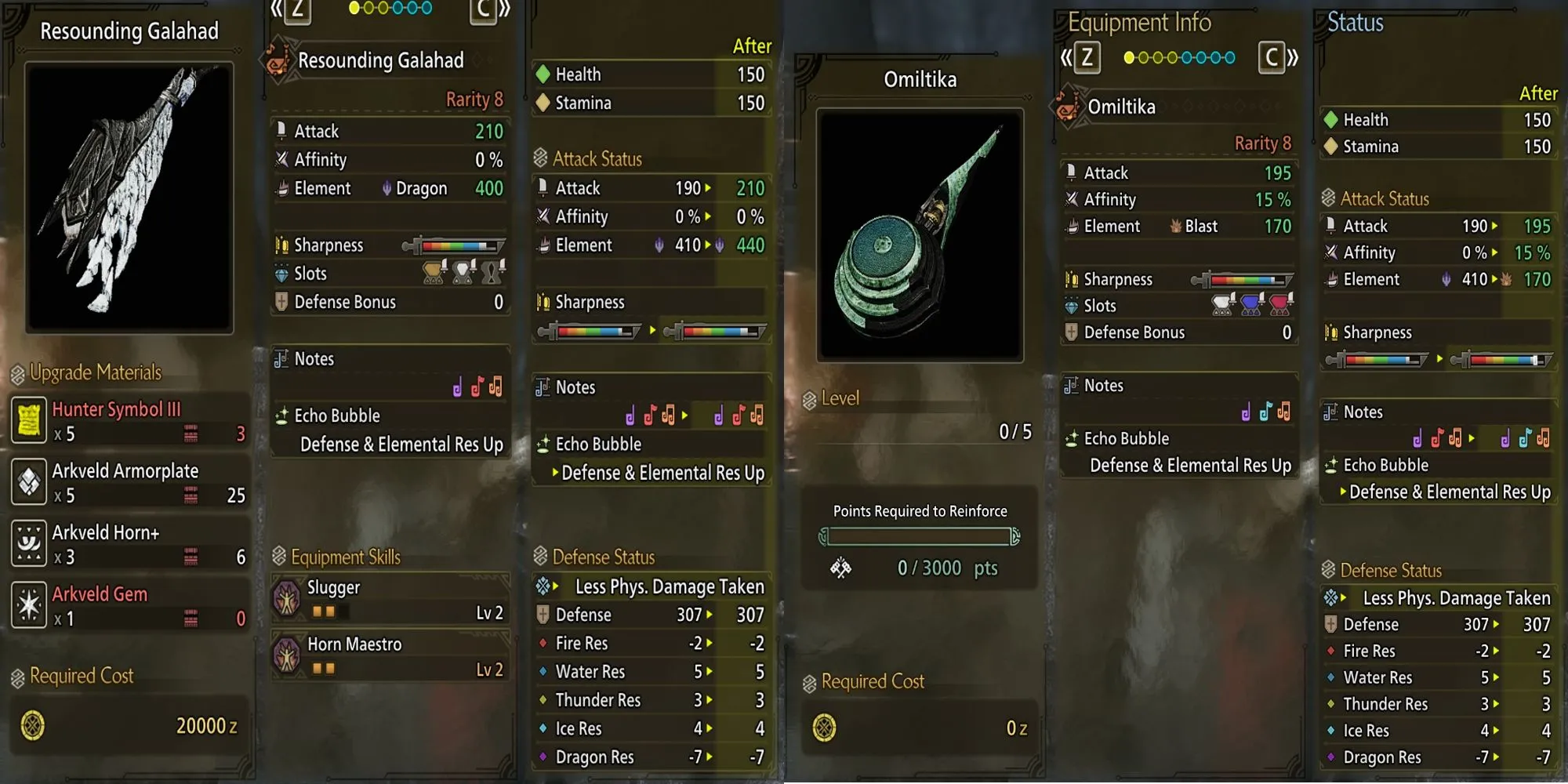 Các loại Kèn Săn mạnh nhất rank cao trong Monster Hunter Wilds như Omiltika và Resounding Galahad