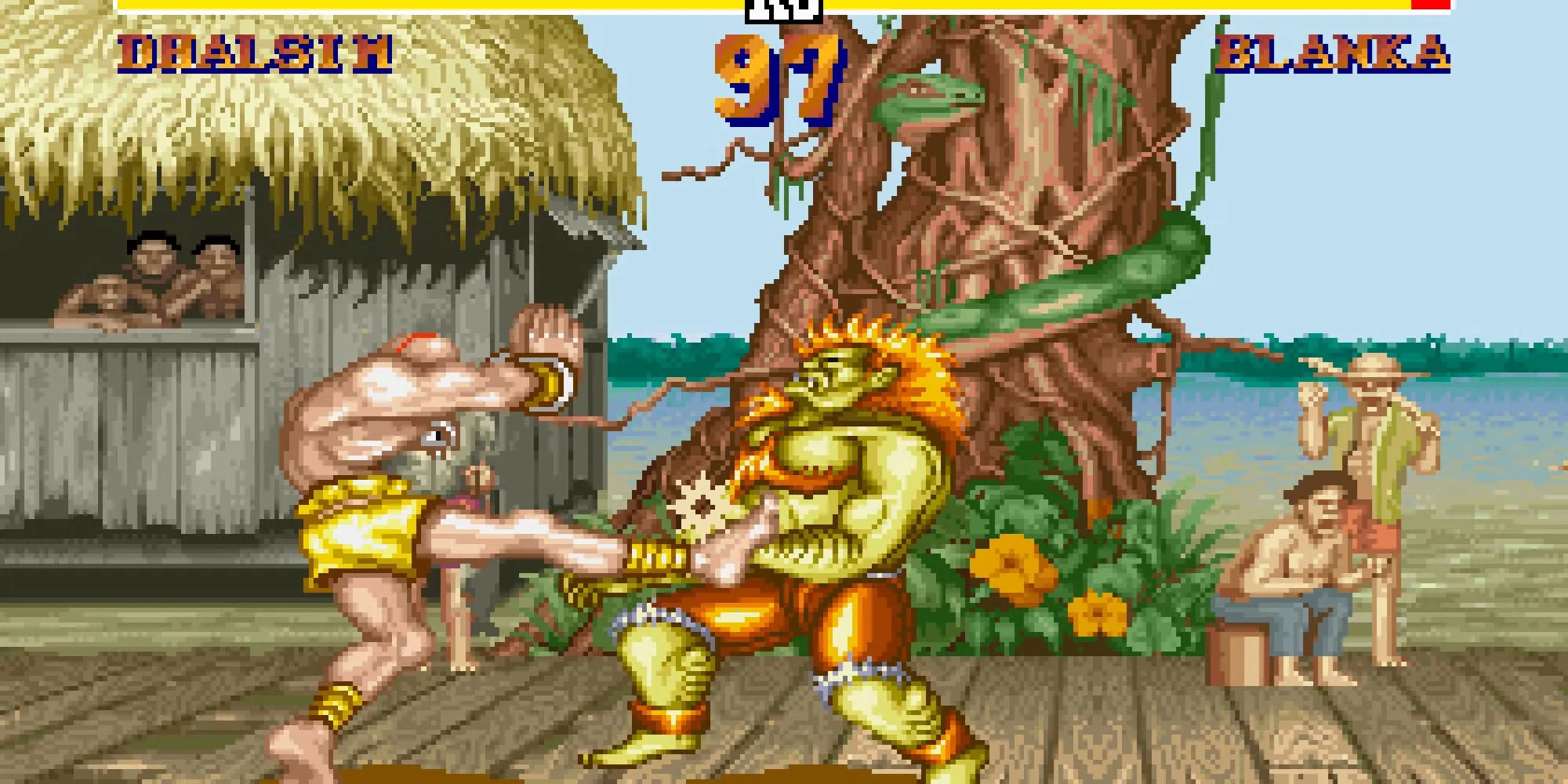 Các nhân vật Ryu và Ken trong Street Fighter 2 đối đầu nhau