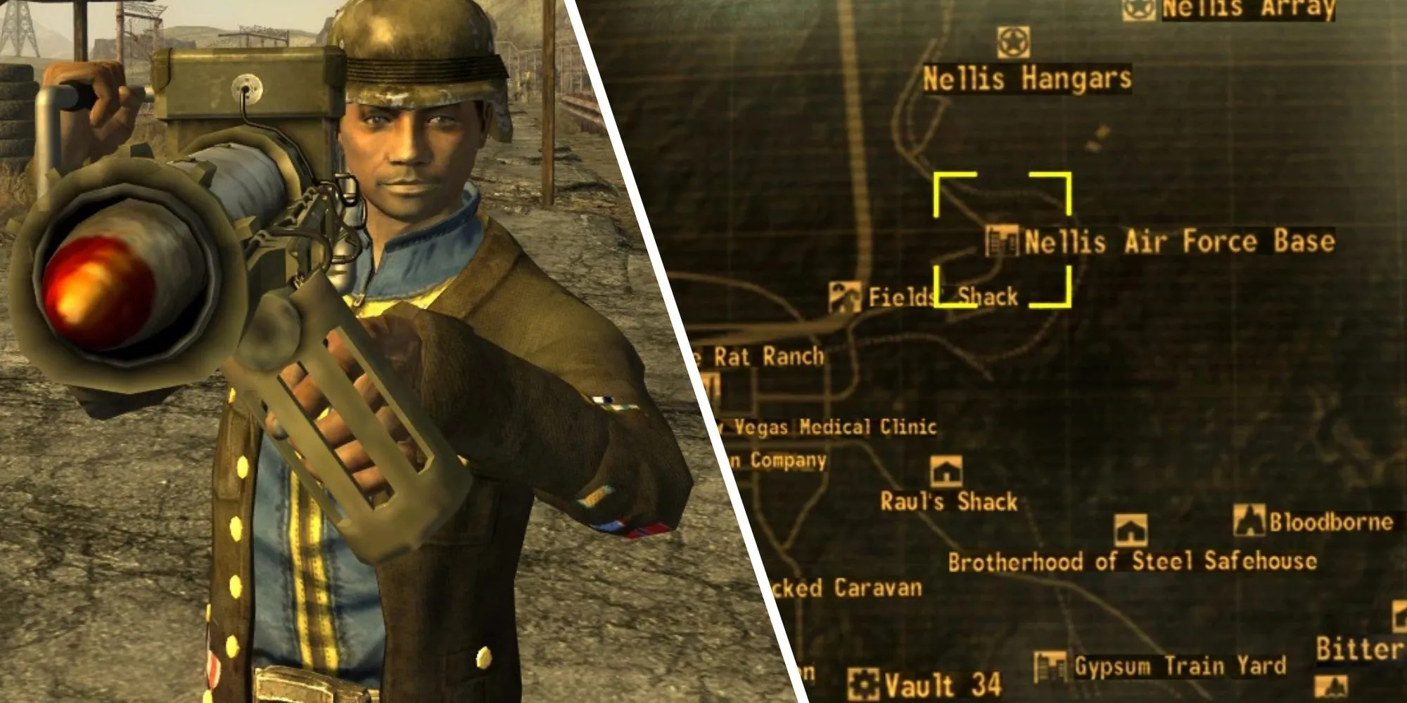 Căn cứ không quân Nellis trong Fallout New Vegas với những trận mưa pháo bất ngờ