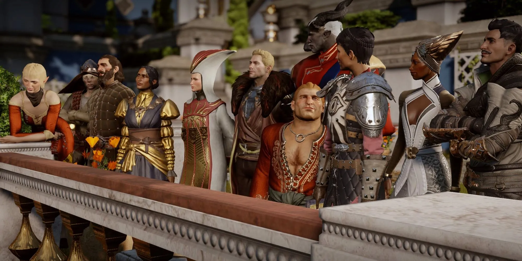 Cảnh kết thúc của Dragon Age: Inquisition với các nhân vật chính