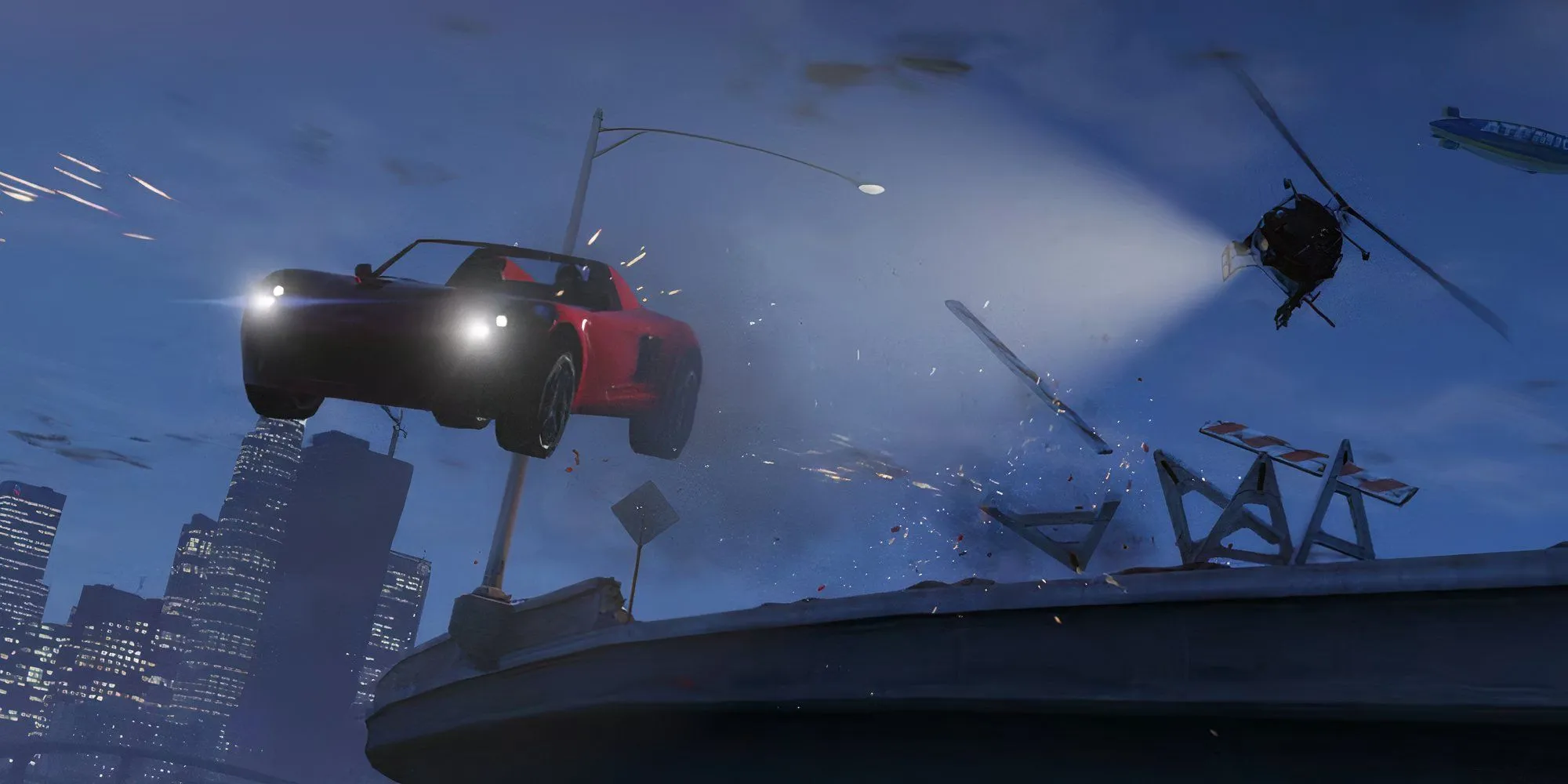 Cảnh rượt đuổi xe hơi nghẹt thở trên đường phố Los Santos trong GTA 5