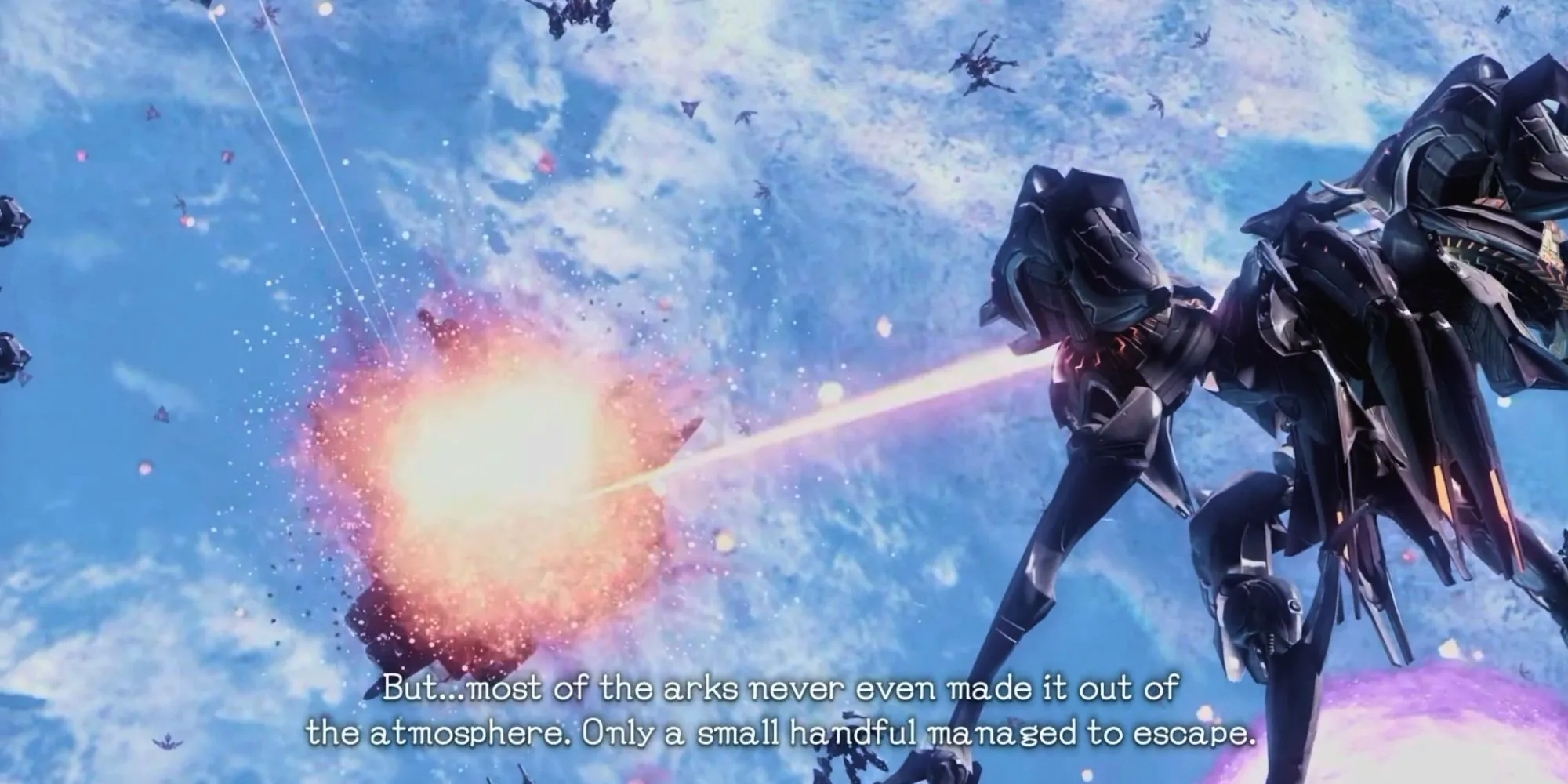 Cảnh Trái Đất bị phá hủy trong Xenoblade Chronicles X Definitive Edition